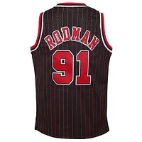 Jeunesse Mitchell & Ness Dennis Rodman Noir Chicago Bulls 1995/96 Hardwood Classics Swingman Maillot