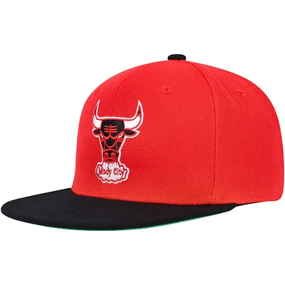 Casquette Snapback Chicago Bulls rouge/noir Mitchell & Ness pour jeune