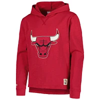 Youth Mitchell & Ness Red Chicago Bulls Hardwood Classics Legendary Slub Lightweight Pullover Hoodie