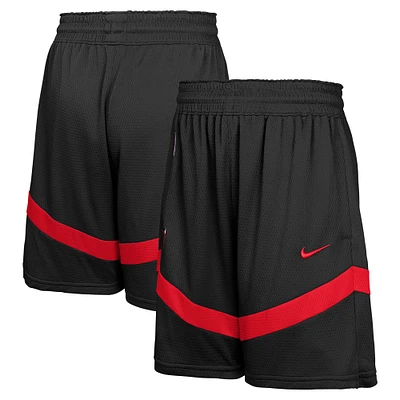 Short d'entraînement en maille Nike noir Chicago Bulls pour jeunes