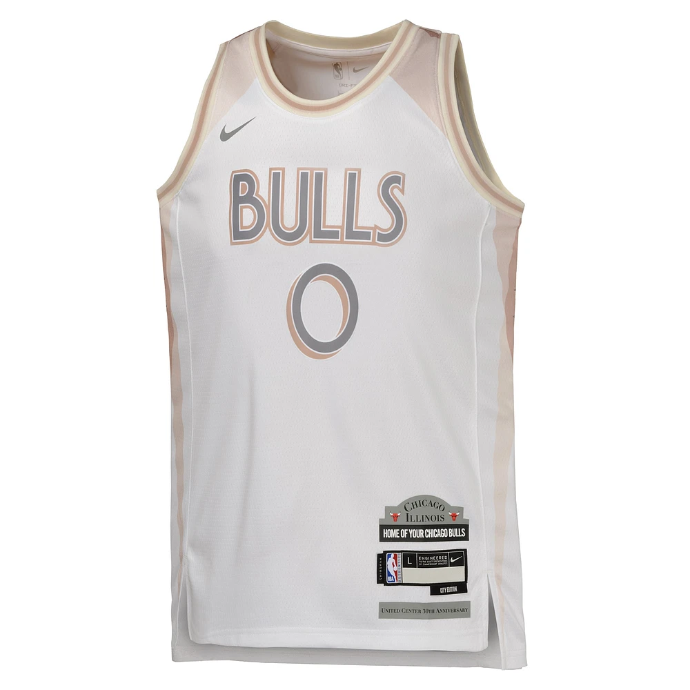 Youth Nike Coby White Chicago Bulls 2024/25 Swingman Player Jersey - City Edition