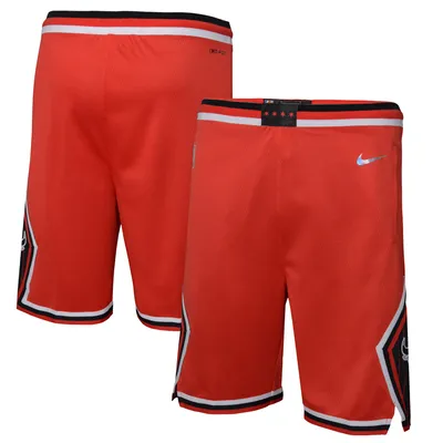 Chicago Bulls Nike Youth 2021/22 City Edition Courtside Swingman Shorts - Red