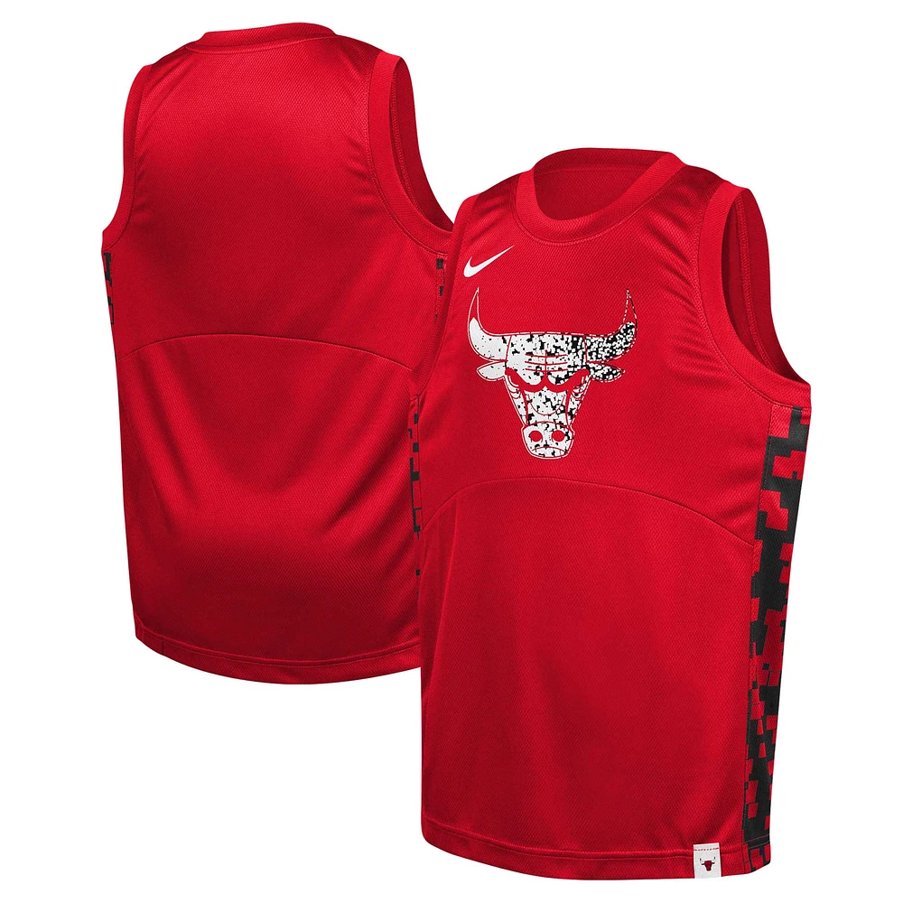 Maillot Nike Red Chicago Bulls Courtside de l'équipe départ des cinq équipes pour jeunes