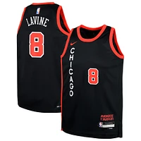 Maillot Nike Zach LaVine noir Chicago Bulls Swingman Replica pour jeune - Édition City