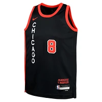 Maillot Nike Zach LaVine noir Chicago Bulls Swingman Replica pour jeune - Édition City