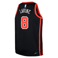 Maillot Nike Zach LaVine noir Chicago Bulls Swingman Replica pour jeune - Édition City