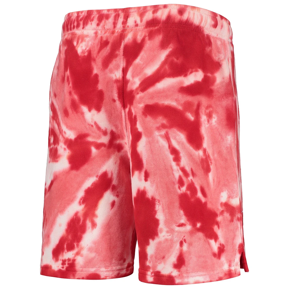 Youth Red Chicago Bulls Santa Monica Tie-Dye Shorts