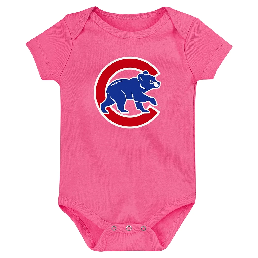 Fanatics Chicago Cubs 3-Pack Home Run Bodysuit Set