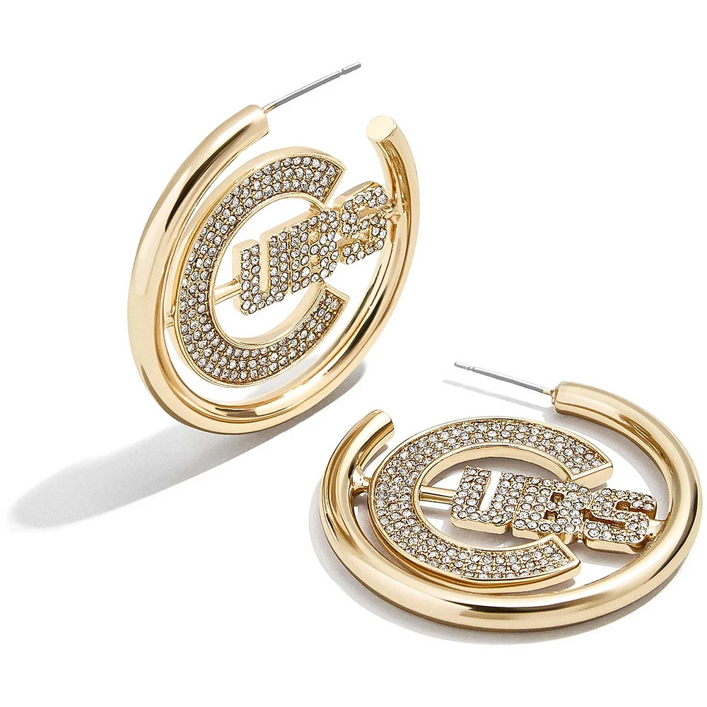 Boucles d'oreilles créoles BaubleBar Chicago Cubs