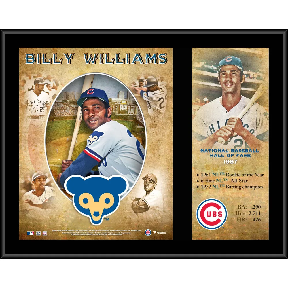 Lids Billy Williams Chicago Cubs Fanatics Authentic 10.5 x 13 Hall of  Fame Sublimated Plaque