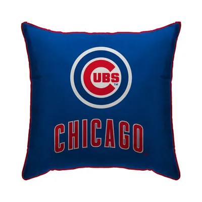 Chicago Cubs 18" x 18" Plush Team Logo Decorative Throw Pillow - Blue