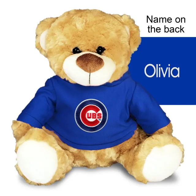 Chicago Cubs 10'' Personalized Plush Bear & Baseball Set - Royal