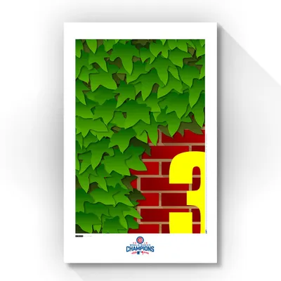 Chicago Cubs 11" x 17" Minimalist Art Brick & Ivy Ballpark Poster