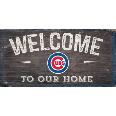 Chicago Cubs 11'' x 19'' Welcome To Our Home Sign