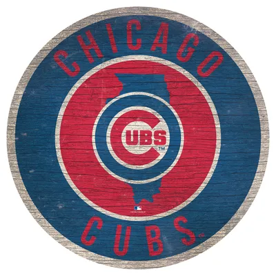 Chicago Cubs 12'' x 12'' State Circle Sign