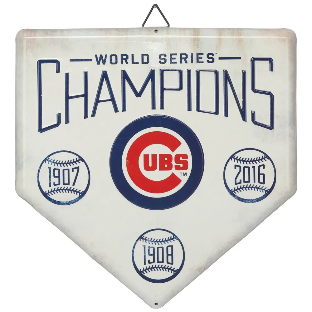 Lids Chicago Cubs 12 x 12 World Series Home Plate Metal Sign