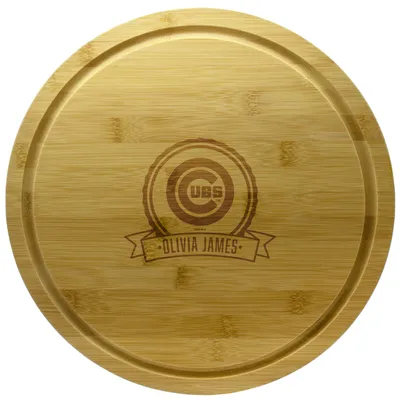 Chicago Cubs 13'' Personalized Rotating Bamboo Server