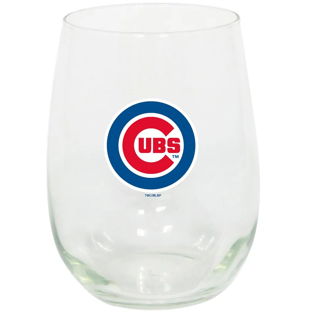 Cubs de Chicago 15 oz. Verre à vin sans pied