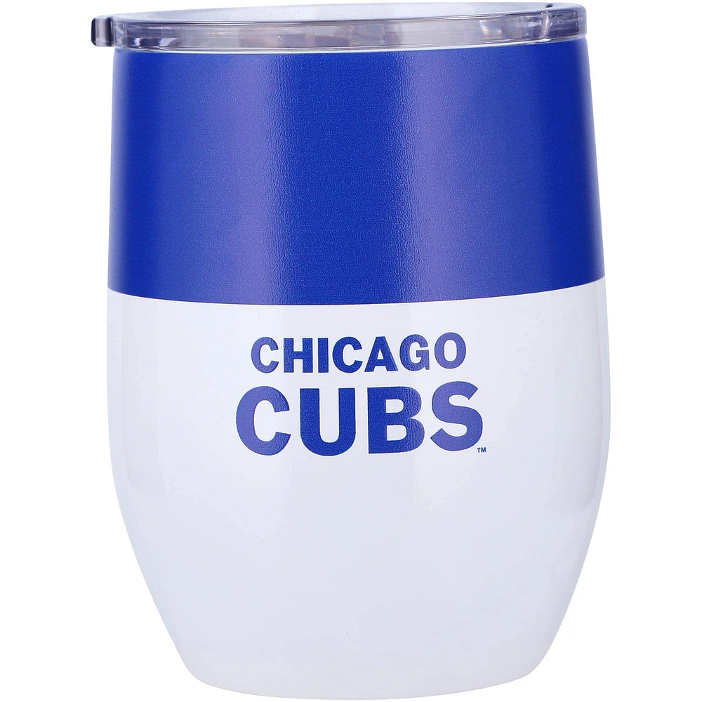 Chicago Cubs 16oz. Colorblock Stainless Steel Curved Tumbler