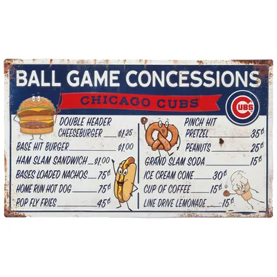 Chicago Cubs 17'' x 10'' Team Metal Concession Sign