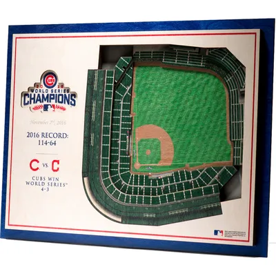 Chicago Cubs 2016 MLB World Series Champions 17'' x 13'' 5-Layer 3D StadiumViews Wall Art