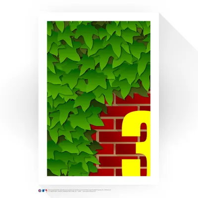 Chicago Cubs 24" x 32" Wrigley Field Ivy Walls Minimalist Art Giclee Print