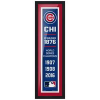 Chicago Cubs 3-Time World Series Champions - 6'' x 22'' Empire Framed Artwork