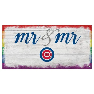 Chicago Cubs 6'' x 12'' Pride Mr & Mr Sign