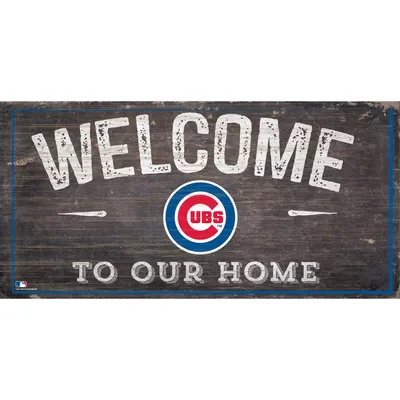 Chicago Cubs 6'' x 12'' Welcome to Our Home Sign