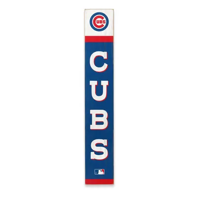 Chicago Cubs 6.75'' x 40.5'' Vertical Wood Sign