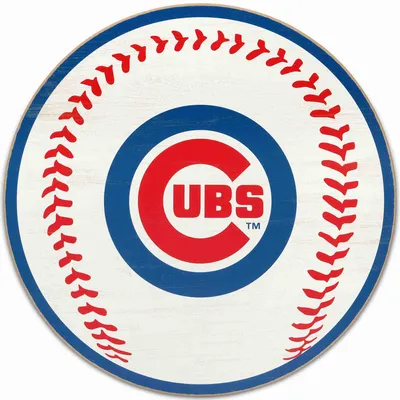 Chicago Cubs Baseball Wood Sign