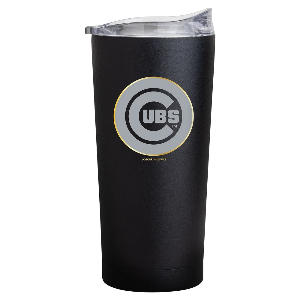 Chicago Cubs Black Foil 20oz. Powder Coat Tumbler