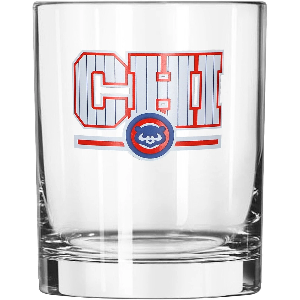 Chicago Cubs Letterman 14 oz. Verre de roches