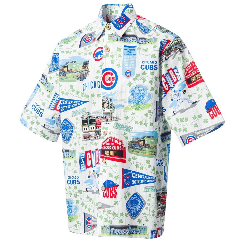 Chicago Cubs Reyn Spooner Scenic Button-Up Shirt - White