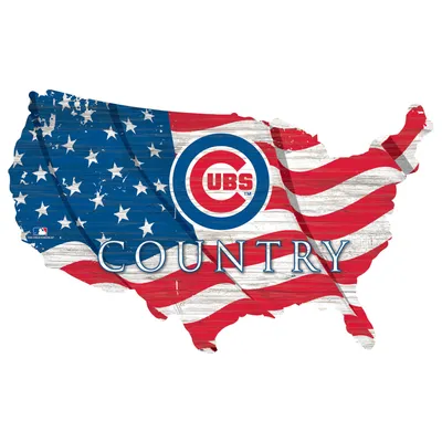 Chicago Cubs USA Flag Cutout Sign