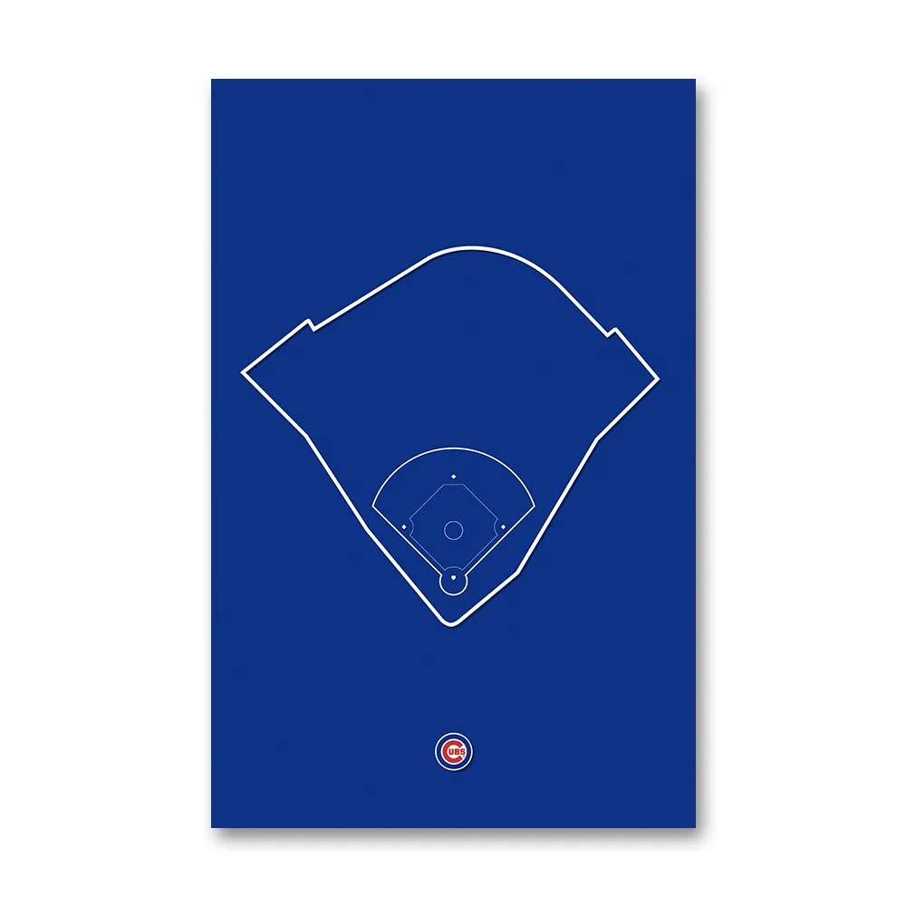 Minimalist Wrigley Field Fine Art Print