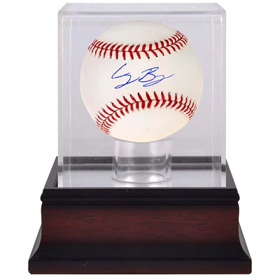 Cody Bellinger Chicago Cubs Autographed Baseball & Mahogany Baseball Display Case