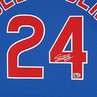 Maillot réplique Nike Royal autographié par Cody Bellinger des Chicago Cubs