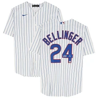 Cody Bellinger Chicago Cubs Autographed White Nike Replica Jersey with "Go Cubs!" inscription