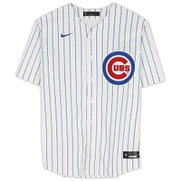Cody Bellinger Chicago Cubs Autographed White Nike Replica Jersey with "Go Cubs!" inscription