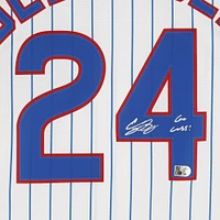 Cody Bellinger Chicago Cubs Autographed White Nike Replica Jersey with "Go Cubs!" inscription