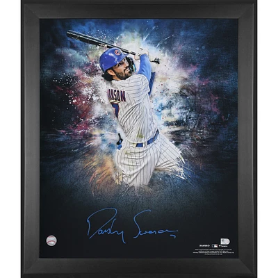 Dansby Swanson Chicago Cubs Autographed Framed 20" x 24" In Focus Photograph