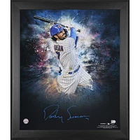 Dansby Swanson Chicago Cubs Autographed Framed 20" x 24" In Focus Photograph