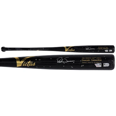 Dansby Swanson Chicago Cubs Autographed Game-Used Black Victus Broken Bat from the 2023 MLB Season 
