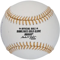 Dansby Swanson Chicago Cubs Autographed MLB Gold Glove Logo Baseball with "2X NL Gold Glove" Inscription
