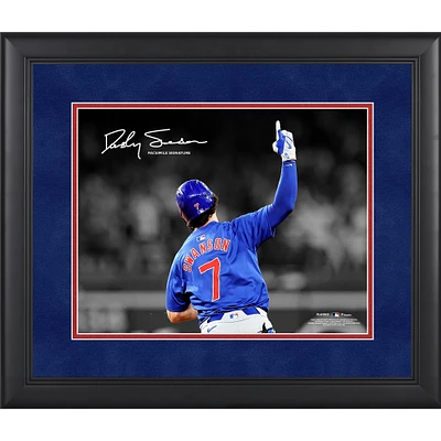 Dansby Swanson Chicago Cubs Facsimile Signature Framed 11" x 14" Spotlight Photograph