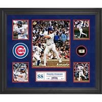 Dansby Swanson Chicago Cubs Framed 5-Photo Collage with a Piece of Game-Used Ball