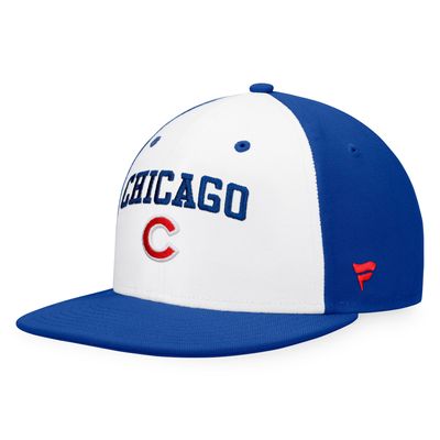 FBC CUBS ROYAL WHIT MLB ICONIC COLOR BLOCKED FITTED CAN HATMENHIC