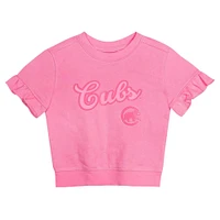 Ensemble t-shirt et short rose Fanatics pour filles des Chicago Cubs Dugout