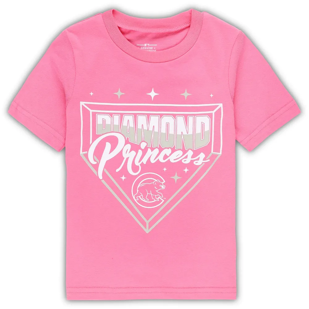 Lids Chicago Cubs Girls Toddler Diamond Princess T-Shirt - Pink